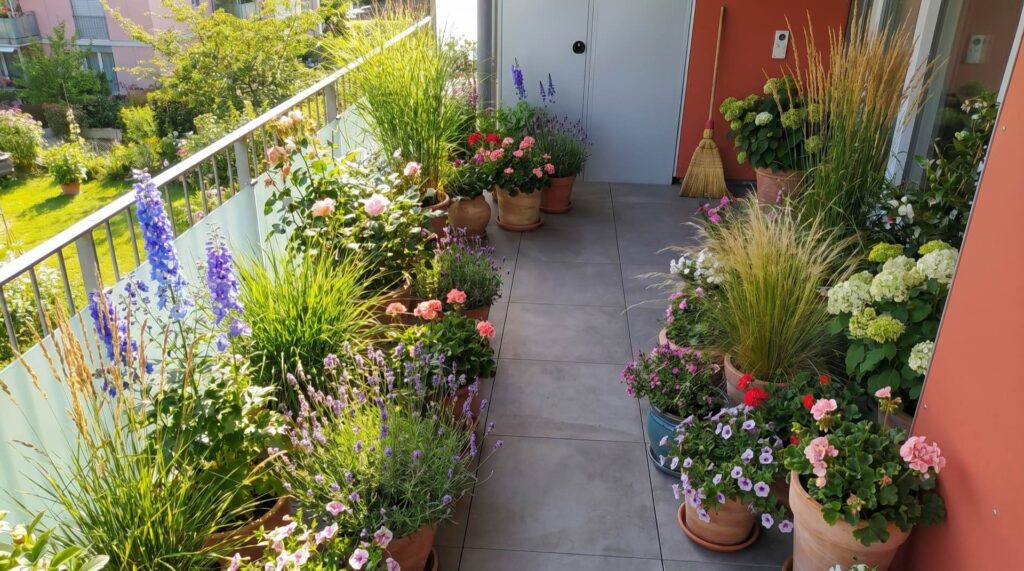 Bepflanzung Garten Bodensee – üppig bepflanzte Terrasse von CW gardenart