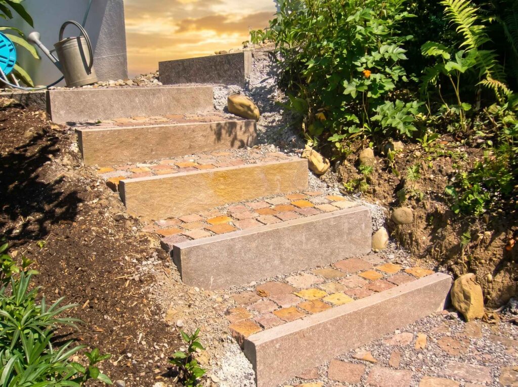 Gestaltungsidee zur Gartengestaltung Mörschwil – Gartentreppe von CW gardenart